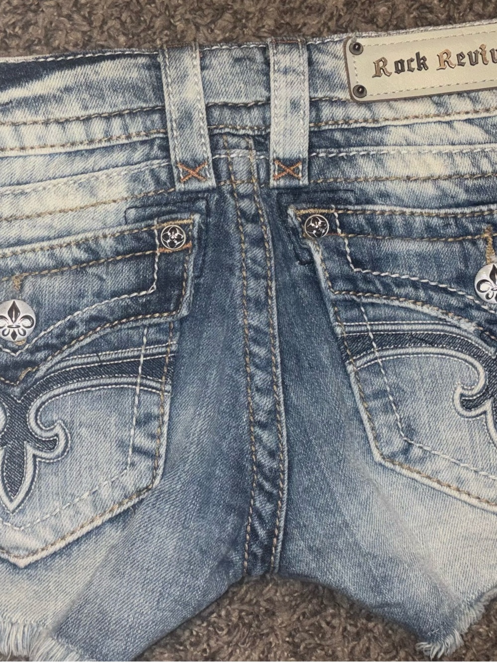 Rock Revival Women's Light Blue Distressed Boyfriend Jeans